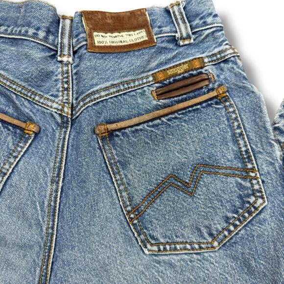 Vintage 90s Smuggler Jeans Sz 40 High Waisted Light Wash Denim Brazil - Picture 8 of 11